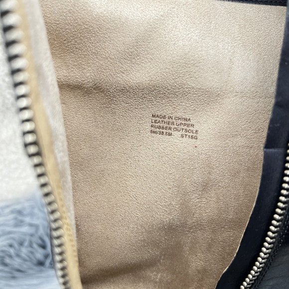 Michael Kors Fulton Harness Riding Boots Pull On Tall Black Rain Snow Size 8 - Picture 10 of 12